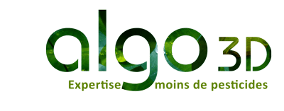Logo AlgoD vert : moins de pesticides grâce à l'expertise