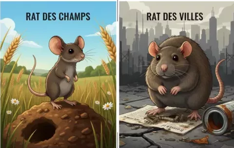 differences rat des champs et rat des villes